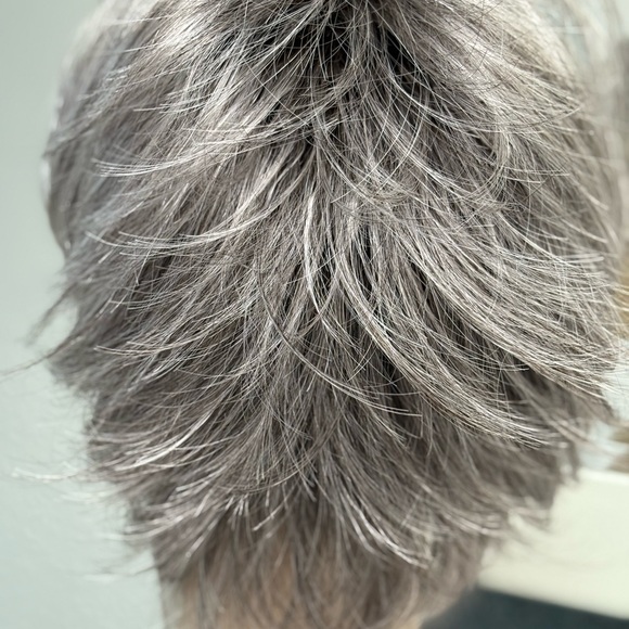 Elegant Silver Gray Women's Wig - Picture 3 of 5